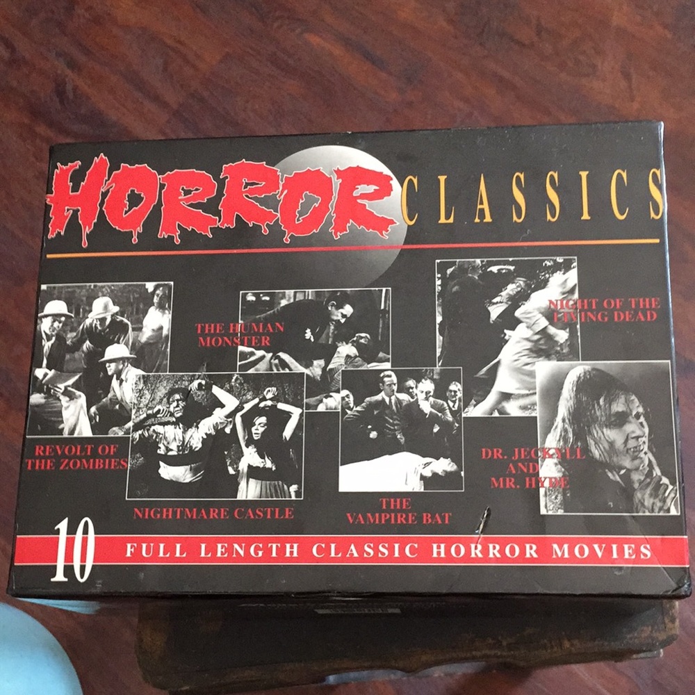 Horror classic set 10 video box new